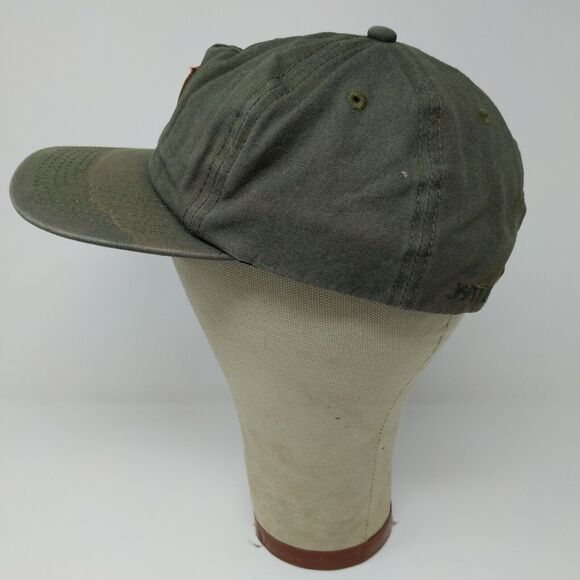 Jetty Life Marine Supply Olive Green Cap Hat Adjustable Leather Strap Buckle - Picture 5 of 10